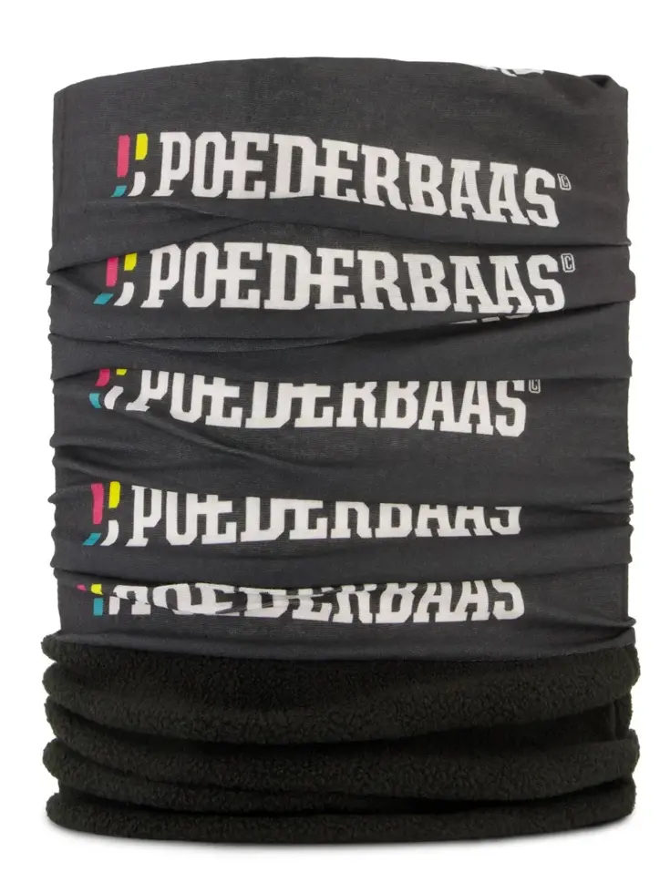 Poederbaas - Zwart Logo - Nekwarmer