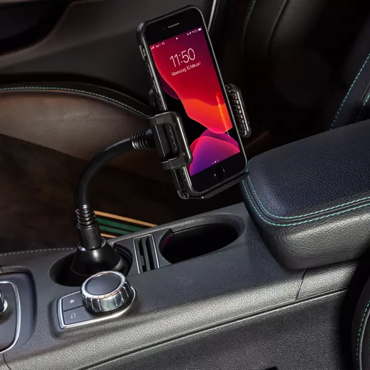 Telefoonhouder auto universeel voor in bekerhouder