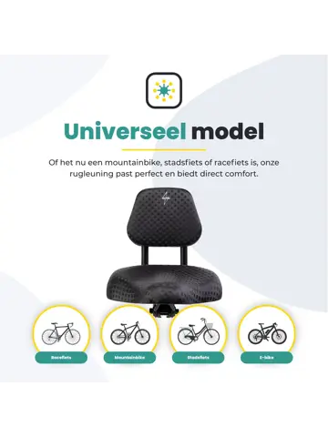 Voltano Fietszadel met Rugleuning