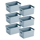 Sigma home - Opbergbox - 13L blauw - 6-delig