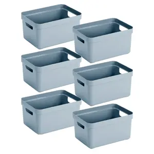 Sigma home - Opbergbox - 13L blauw - 6-delig