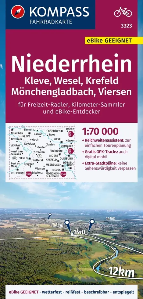 Fietskaart FK 3323 Niederrhein