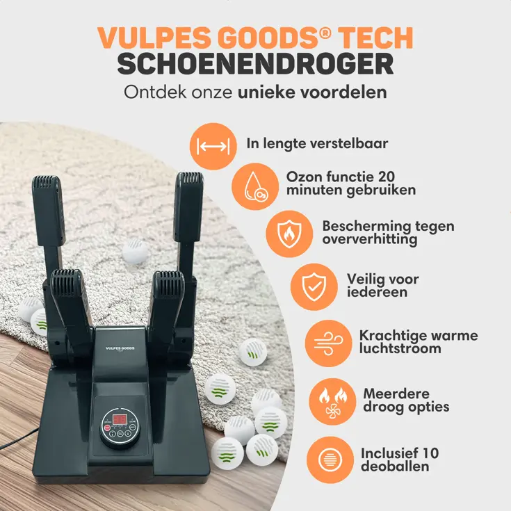 Schoenendroger met Ozone - Meerdere droogfuncties