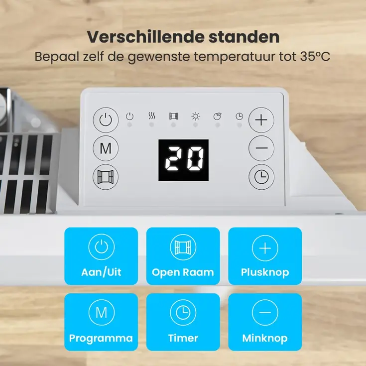 Convectorkachel – 1000 Watt – Wit