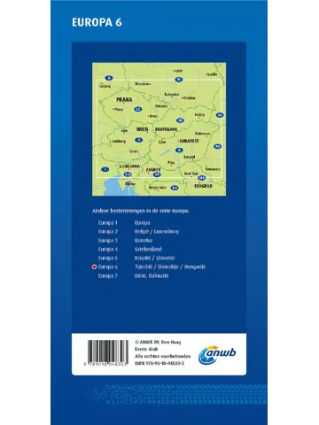 ANWB Wegenkaart Hongarije, Slowakije en Tsjechië