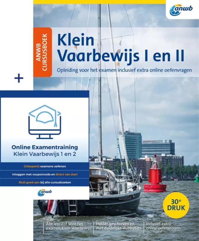 ANWB  Cursusboek Klein Vaarbewijs I en II + Online Examentraining main product image