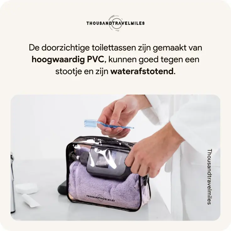 Doorzichtige Reis Toilettas - Set van 3 Stuks