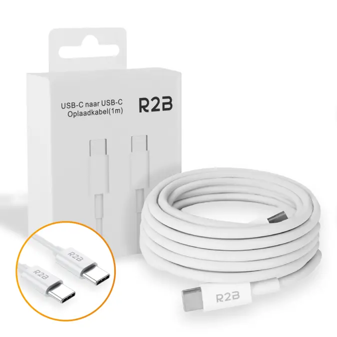 R2B USB-C naar USB-C Kabel - 1 Meter